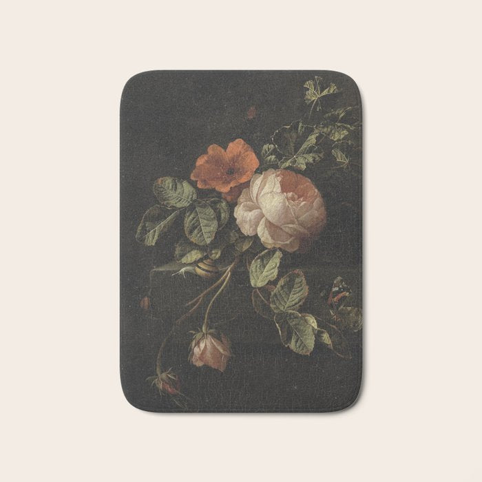Botanical Rose And Snail Bath Mat Gallery Image 1