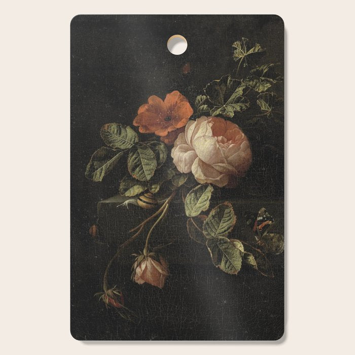 Botanical Rose And Snail Cutting Board Gallery Image 1