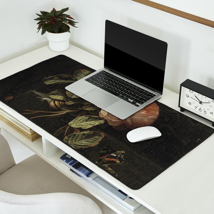 Botanical Rose And Snail Desk Mat Gallery Image 2