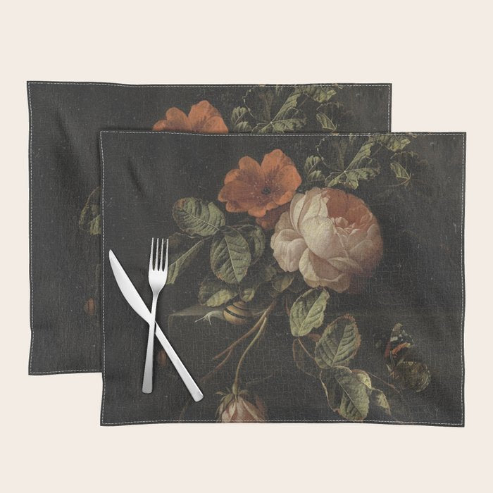 Botanical Rose And Snail Placemat Gallery Image 1