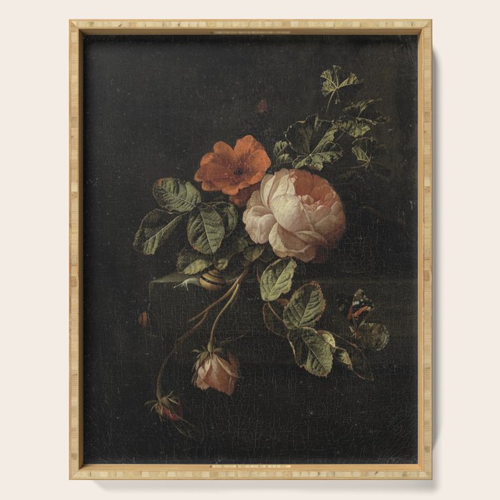 Botanical Rose And Snail Serving Tray Gallery Image 1