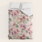 Pastel pink tropical bloom A Duvet Cover Gallery Image 6
