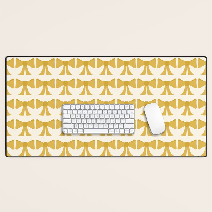 Vintage Bows VIII Yellow Desk Mat Gallery Image 1
