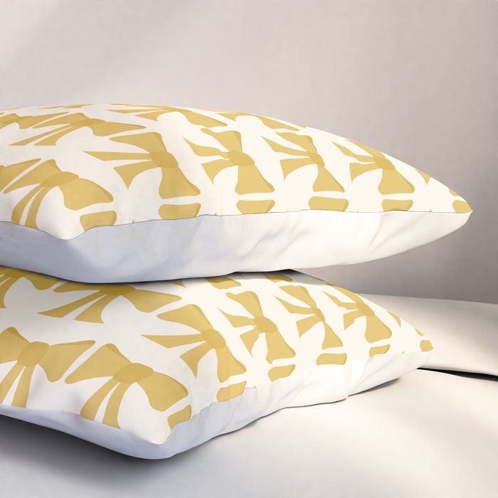 Vintage Bows VIII Yellow Pillow Sham Gallery Image 3
