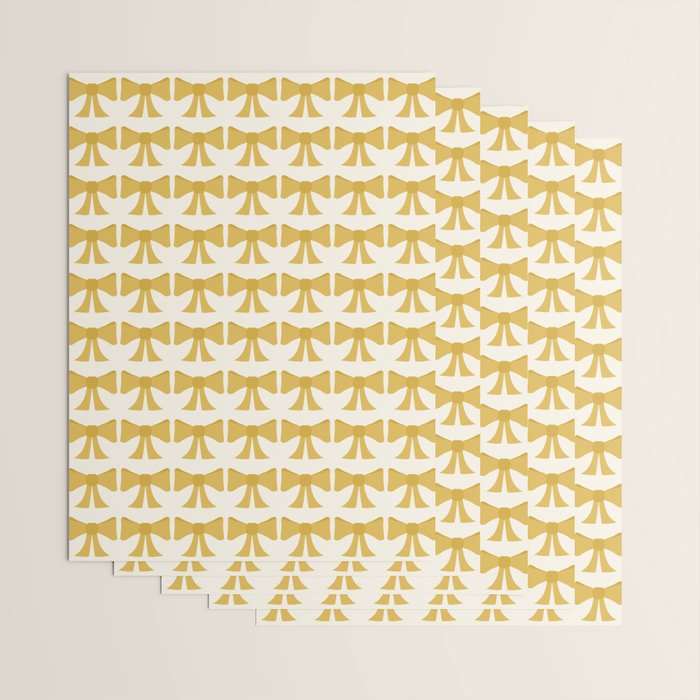 Vintage Bows VIII Yellow Wrapping Paper Gallery Image 3