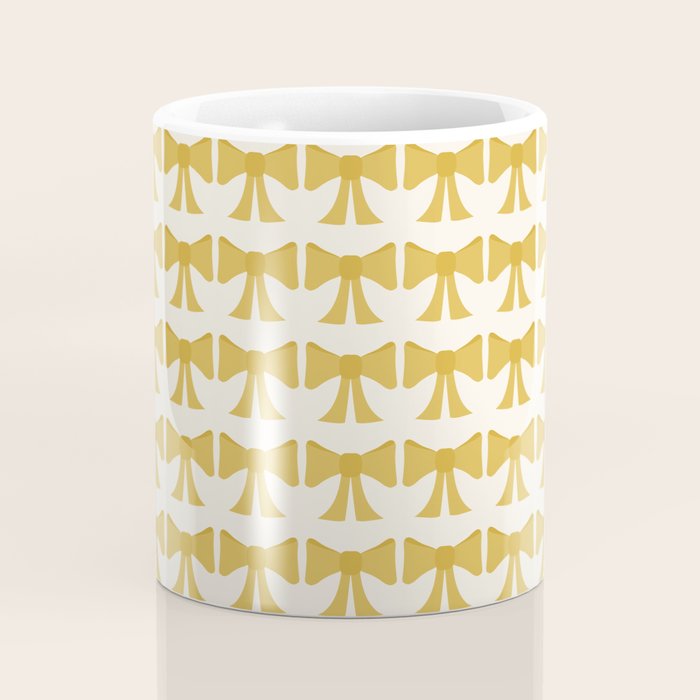 Vintage Bows VIII Yellow Coffee Mug Gallery Image 4