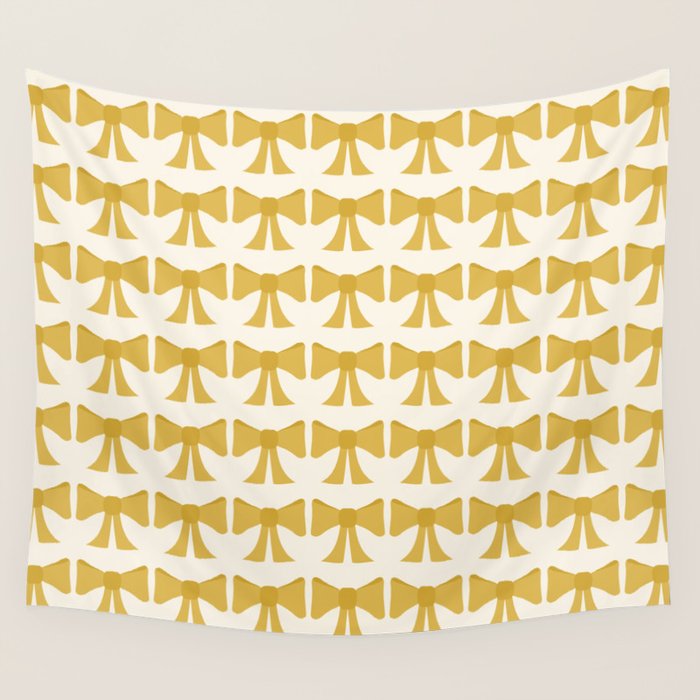 Vintage Bows VIII Yellow Wall Tapestry Gallery Image 1