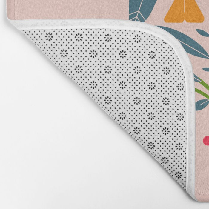 Art Nouveau Symmetric Buttercups Bath Mat Gallery Image 2