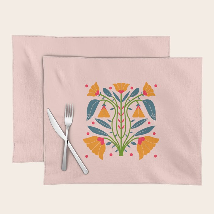 Art Nouveau Symmetric Buttercups Placemat Gallery Image 1