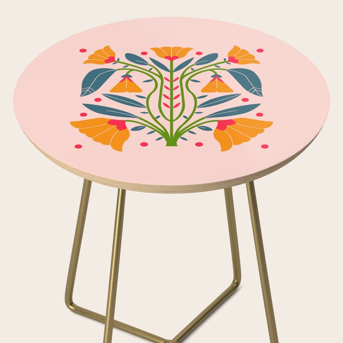 Art Nouveau Symmetric Buttercups Side Table Gallery Image 2