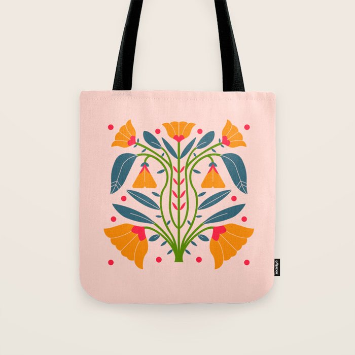 Art Nouveau Symmetric Buttercups Tote Bag Gallery Image 1