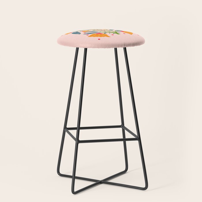 Art Nouveau Symmetric Buttercups Stool Gallery Image 1