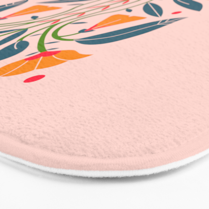 Art Nouveau Symmetric Buttercups Bath Mat Gallery Image 3