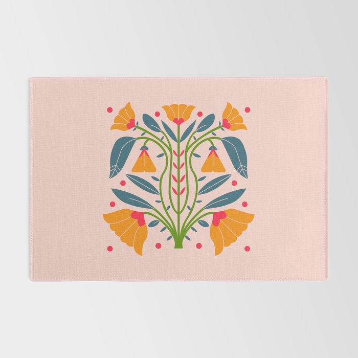 Art Nouveau Symmetric Buttercups Rug Gallery Image 2