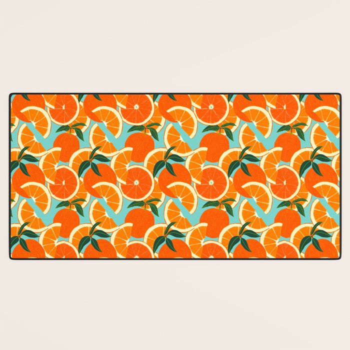 Orange Harvest - Blue Desk Mat Gallery Image 3
