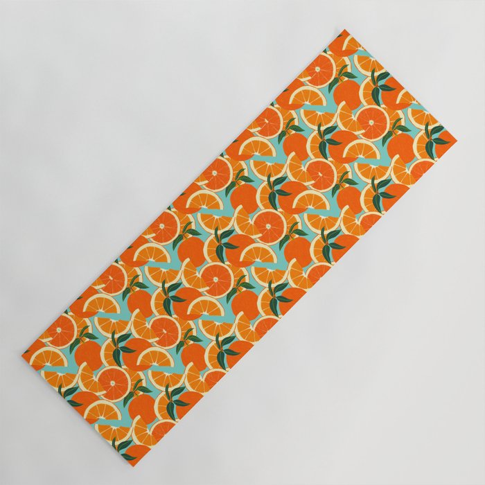 Orange Harvest - Blue Yoga Mat Gallery Image 1