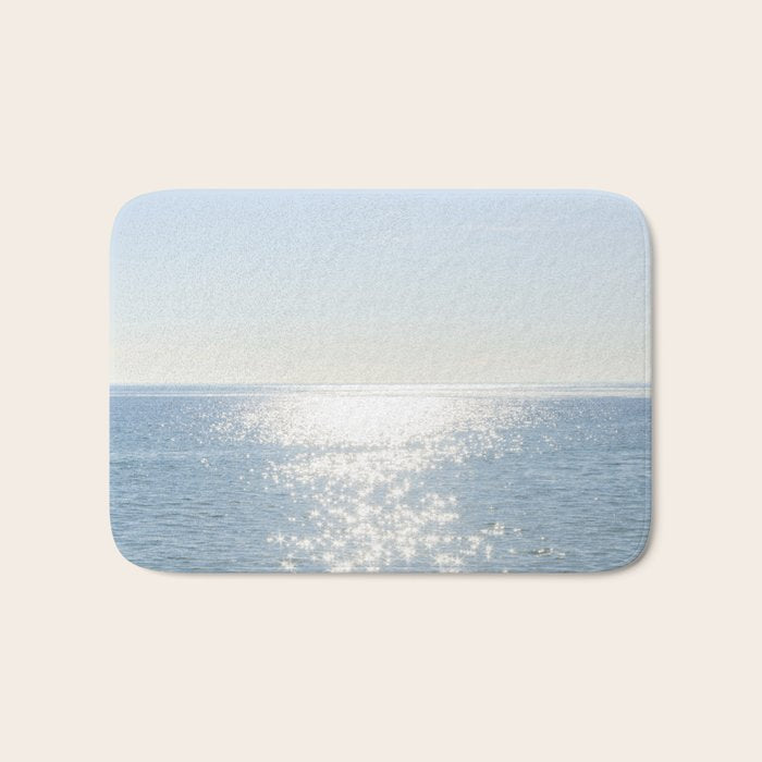 Electric Blue Ocean Bath Mat Gallery Image 1