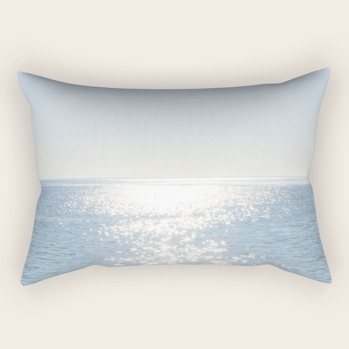 Electric Blue Ocean Rectangular Pillow Gallery Image 1