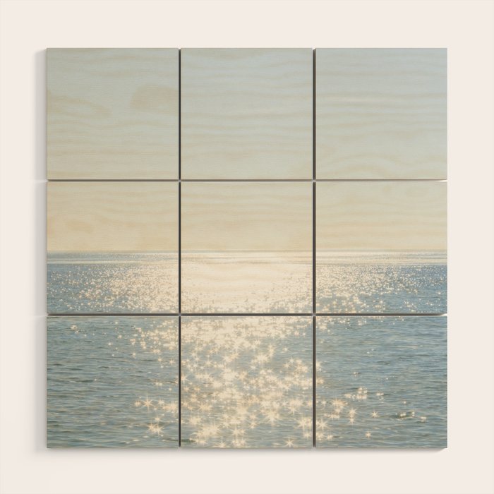 Electric Blue Ocean Wood Wall Art Gallery Image 1