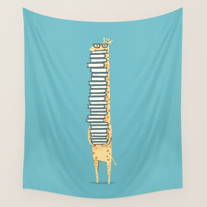 A Book Lover (blue) Wall Tapestry Gallery Image 4