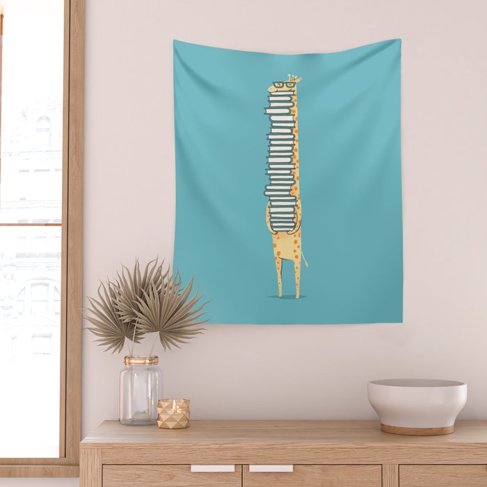 A Book Lover (blue) Wall Tapestry Gallery Image 2