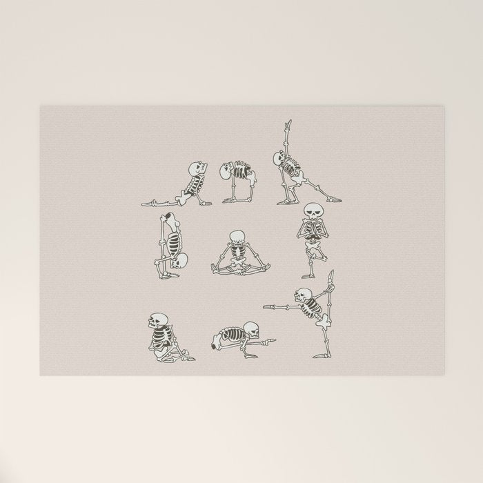 Skeleton Yoga Welcome Mat Gallery Image 1