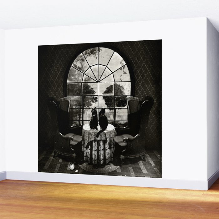 Room Skull B&W Wall Mural Gallery Image 2