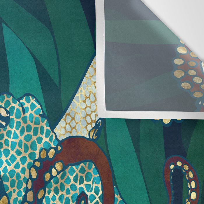 Metallic Octopus V Wall Tapestry Gallery Image 3