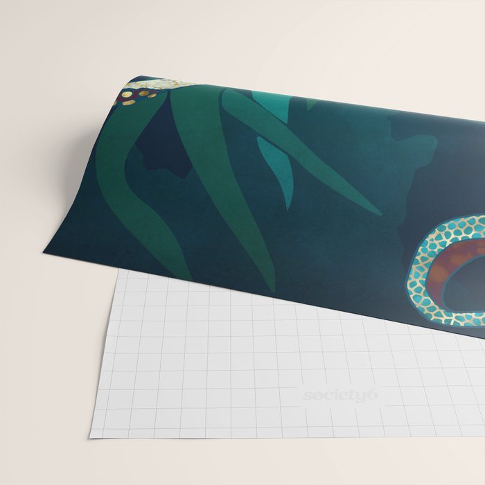 Metallic Octopus V Wrapping Paper Gallery Image 2