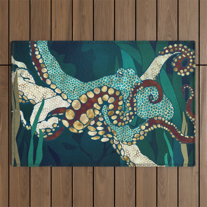 Metallic Octopus V Outdoor Rug Gallery Image 1