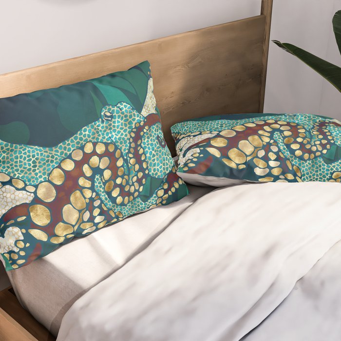 Metallic Octopus V Pillow Sham Gallery Image 2