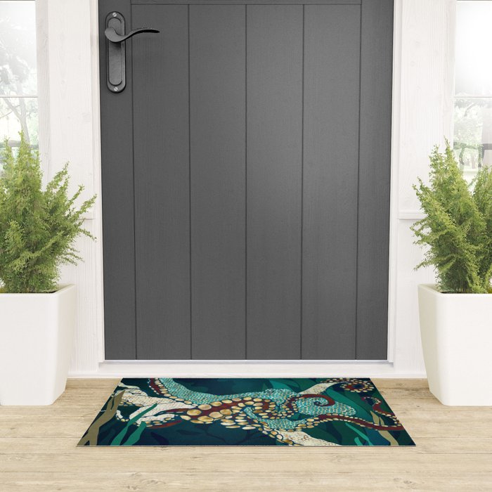 Metallic Octopus V Welcome Mat Gallery Image 3