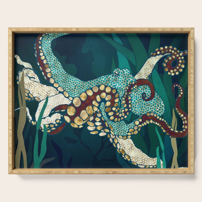 Metallic Octopus V Serving Tray Gallery Image 1