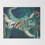 Metallic Octopus V Throw Blanket Gallery Image 2