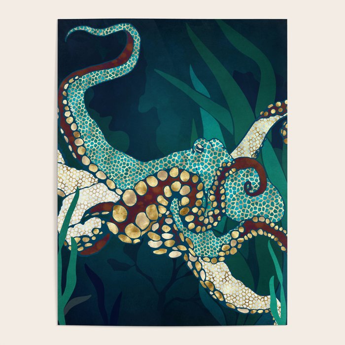 Metallic Octopus V Poster Gallery Image 4