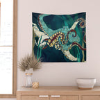Metallic Octopus V Wall Tapestry Gallery Image 2