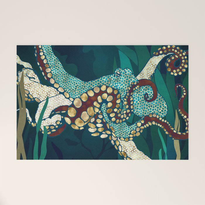 Metallic Octopus V Welcome Mat Gallery Image 1