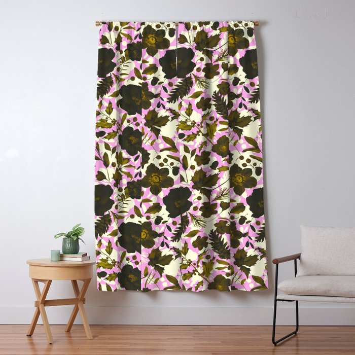 Illuminated garden silhouette Window Curtain Gallery Image 5