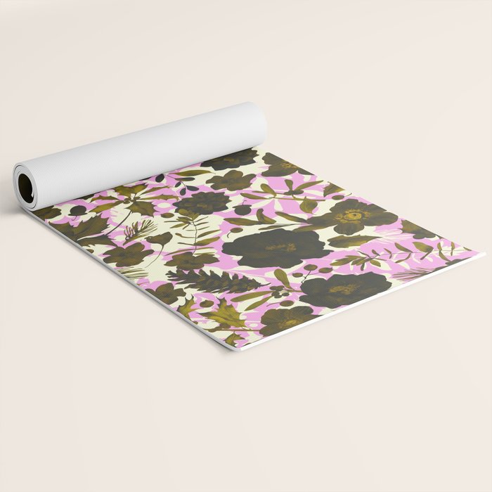 Illuminated garden silhouette Yoga Mat Gallery Image 2