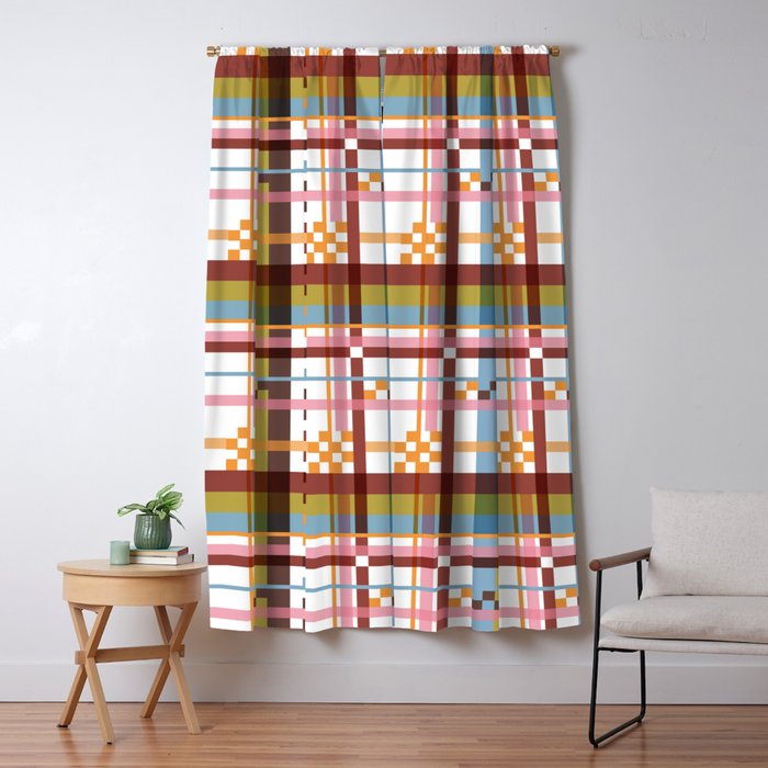 Bold Grid Aesthetic Window Curtain Gallery Image 5