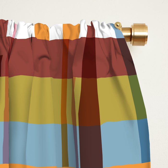 Bold Grid Aesthetic Window Curtain Gallery Image 2