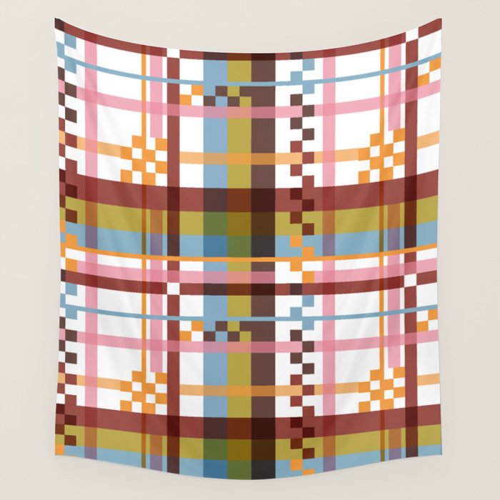 Bold Grid Aesthetic Wall Tapestry Gallery Image 4