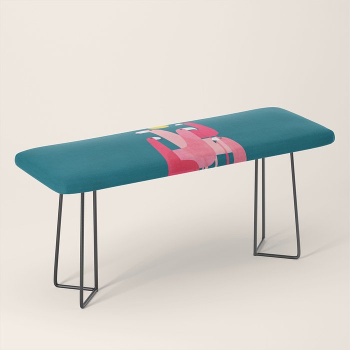 Pink flamingoes Bench Gallery Image 1