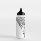 Los Angeles White Map Water Bottle Gallery Image 3