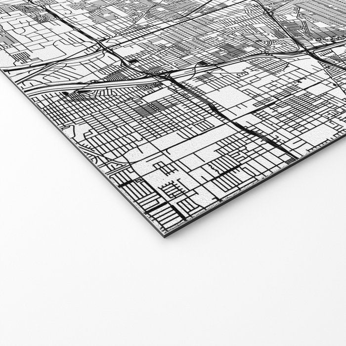 Los Angeles White Map Welcome Mat Gallery Image 2