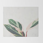 Pink Leaves III Throw Blanket Gallery Image 2