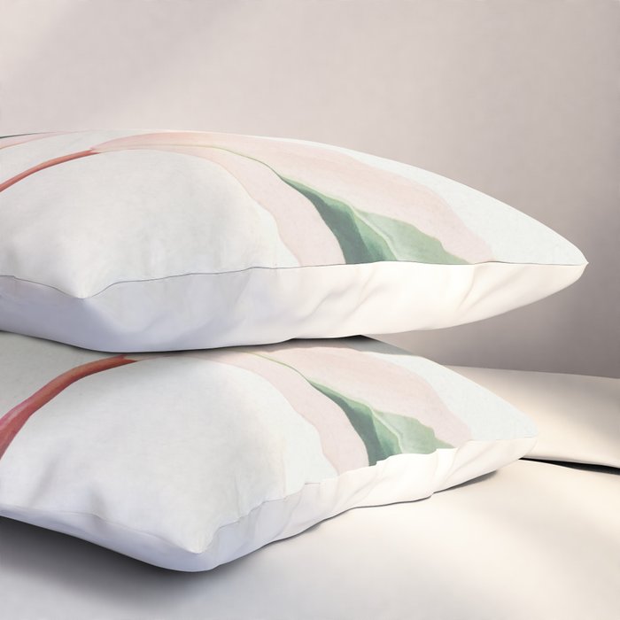 Pink Leaves III Pillow Sham Gallery Image 3