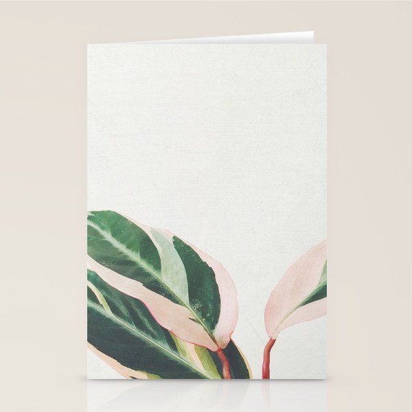 Pink Leaves III Stationery Card Gallery Image 1