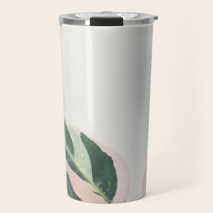 Pink Leaves III Travel Mug Gallery Image 1