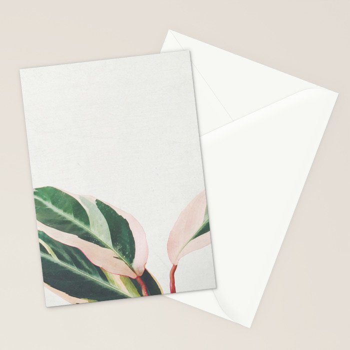 Pink Leaves III Stationery Card Gallery Image 2